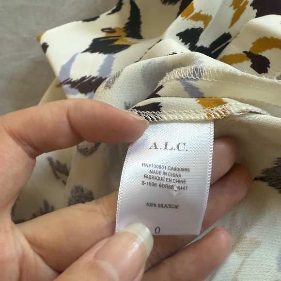 A.L.C. silk Multicolor Long Sleeve mini Dress - Picture 10 of 10
